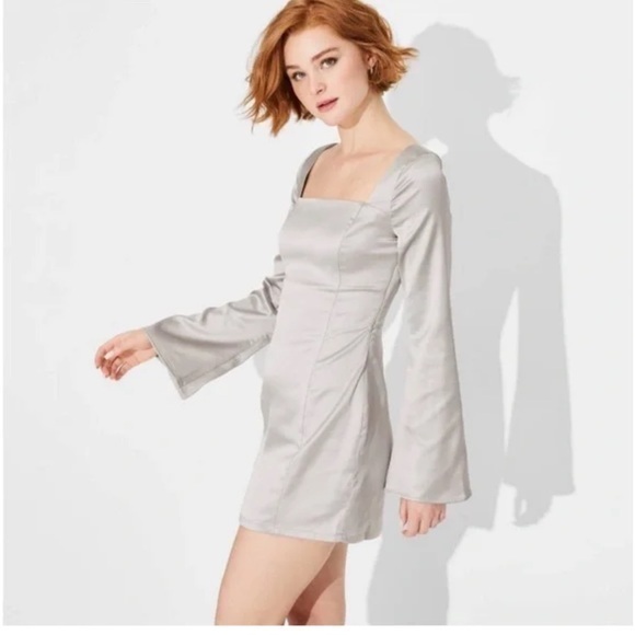 wild fable Dresses & Skirts - NWT Wild Fable Satin Dress in Silver